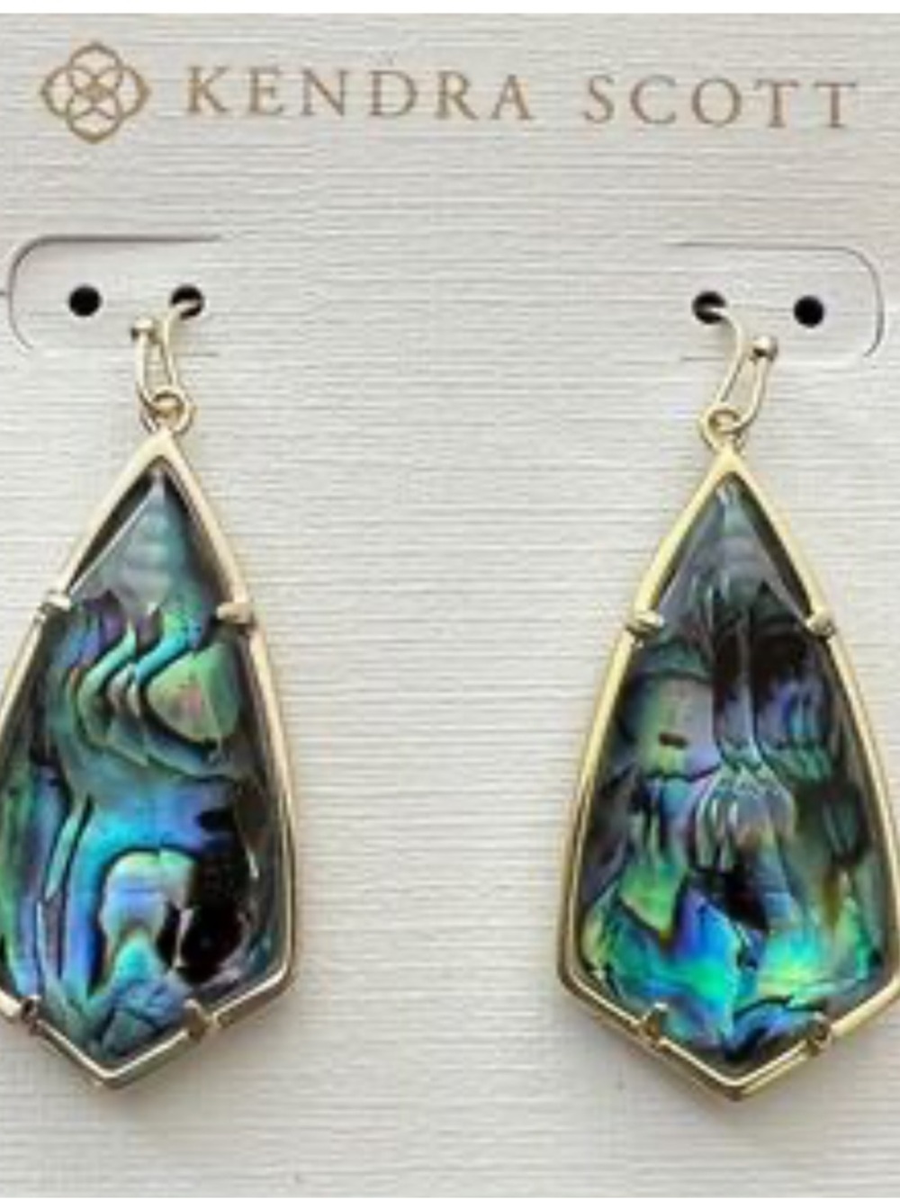Kendra Scott Elle Abalone Teardrop Earrings in Gold